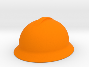 Hard Hat 1/24 with small border in Orange Processed Versatile Plastic
