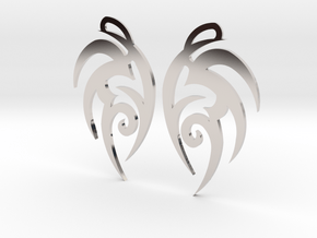 Tribal "Earth spirit" Earrings in Rhodium Plated Brass