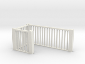 HO Scale upper railings 2 in White Natural Versatile Plastic
