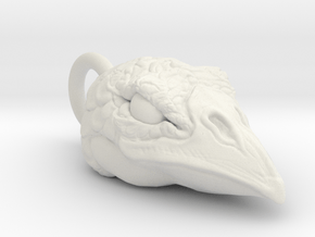 Bird Head Pendant in White Natural Versatile Plastic