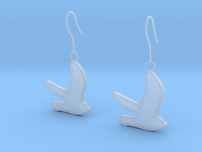 Bird earrings in Tan Fine Detail Plastic