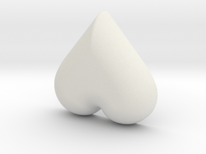 DIY Frebird Fridge Magnet - Mini Heart (negative) in White Premium Versatile Plastic