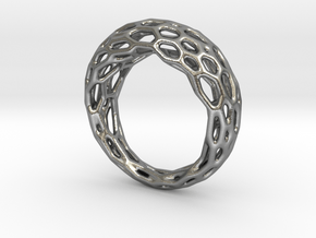 Ring Voronoi #1 in Natural Silver