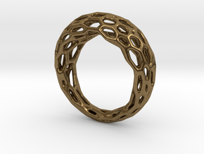 Ring Voronoi #1 in Natural Bronze