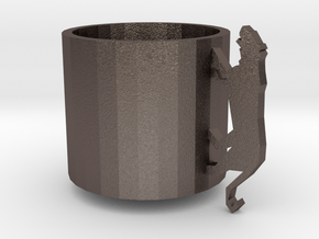 Tiger Cup in Polished Bronzed Silver Steel
