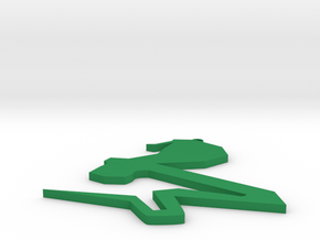  Snake chain in Green Processed Versatile Plastic: Medium