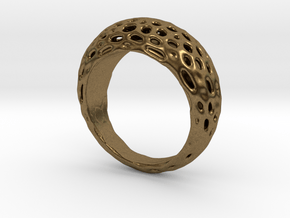 Ring Voronoi "Extravagaza"  #1B  in Natural Bronze