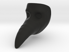 Plague doctor mask pendant in Black Natural Versatile Plastic