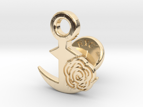 Cufflinks - Flower...Circle! in 14k Gold Plated Brass