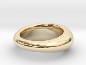 Ring Voronoi #1C in 14k Gold Plated Brass