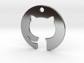 Cat Pendant in Polished Silver