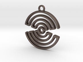 hourglass spiral in Polished Bronzed Silver Steel