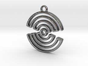 hourglass spiral in Polished Silver