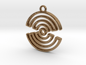 hourglass spiral in Natural Brass