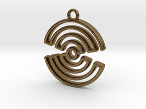 hourglass spiral in Natural Bronze