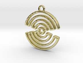 hourglass spiral in 18k Gold Plated Brass