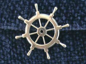 Captain's Wheel Pendant in Polished Silver