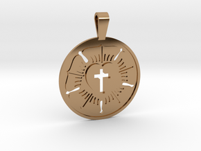 LUTHERAN ROSE in Polished Brass