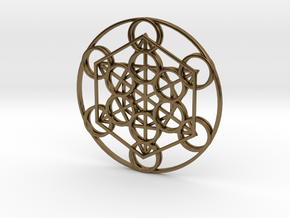 Metatron's Cube in Polished Bronze