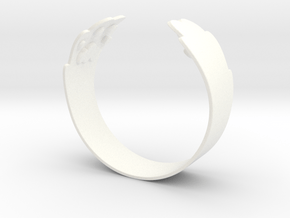 Cat palm ring in White Processed Versatile Plastic