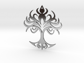 Tribal "Life Essence" Pendant in Polished Silver