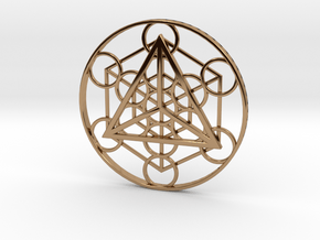 Metatron's Cube - Tetrahedron in Polished Brass