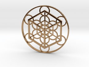 Metatron's Cube - Cube in Polished Brass