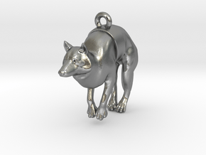 Pendant "Dog" in Natural Silver