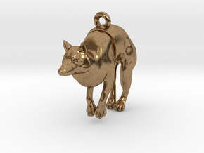 Pendant "Dog" in Natural Brass