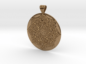 Victorian Medallion with scalloped bail in Natural Brass