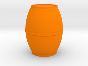 Round Single-Band Barrel Game Piece in Orange Processed Versatile Plastic