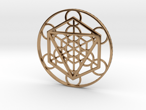 Metatron Cube - Octahedron in Polished Brass