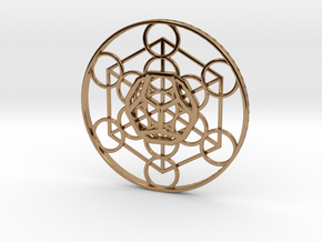 Metatron Cube - Dodecahedron in Polished Brass