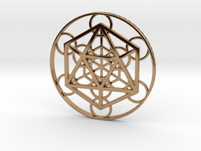 Metatron Cube - Icosahedron in Polished Brass