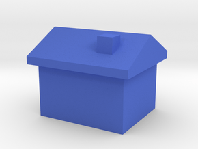 Standing House Game Piece in Blue Processed Versatile Plastic