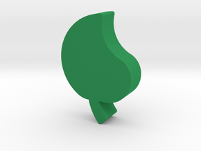 Leaf Game Piece in Green Processed Versatile Plastic