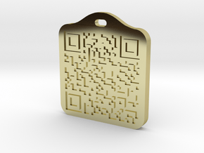 Keychain with Your Own Bitcoin QR code in 18k Gold