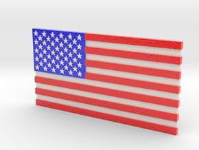 US Flag in Full Color in Glossy Full Color Sandstone