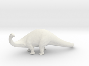 Apatosaurus in White Natural Versatile Plastic