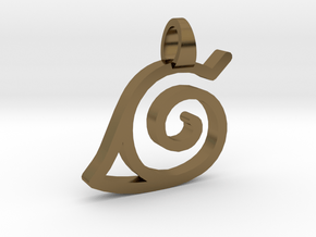 Konoha [pendant] in Polished Bronze