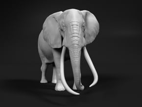 African Bush Elephant 1:160 Tusker Bull Satao in Tan Fine Detail Plastic