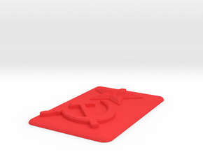 Soviet Shield in Red Processed Versatile Plastic: Medium