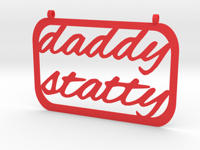 daddy statty necklace in Red Processed Versatile Plastic