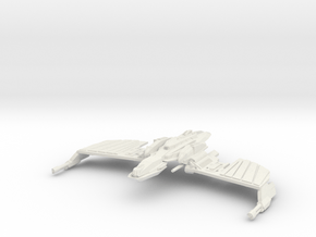 Klingon N''Thak Class BattleCruiser wings straight in White Natural Versatile Plastic