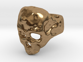 Skull Ring in Natural Brass