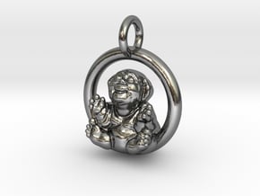 Silver Fubby Pendant in Polished Silver
