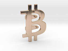Bitcoin Tie Clip in 14k Rose Gold