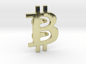 Bitcoin Tie Clip in 18k Gold Plated Brass