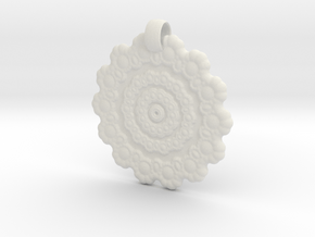 Mandala Rosco Pendant in White Natural Versatile Plastic