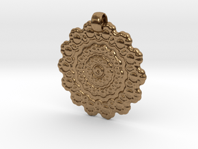 Mandala Rosco Pendant in Natural Brass